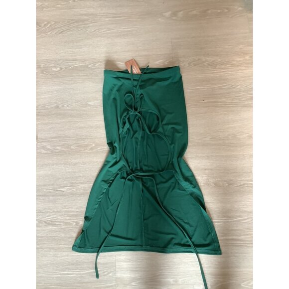 Shein Green Front-Slit Straight Pencil Skirt Women's Size M/L - Picture 3 of 3